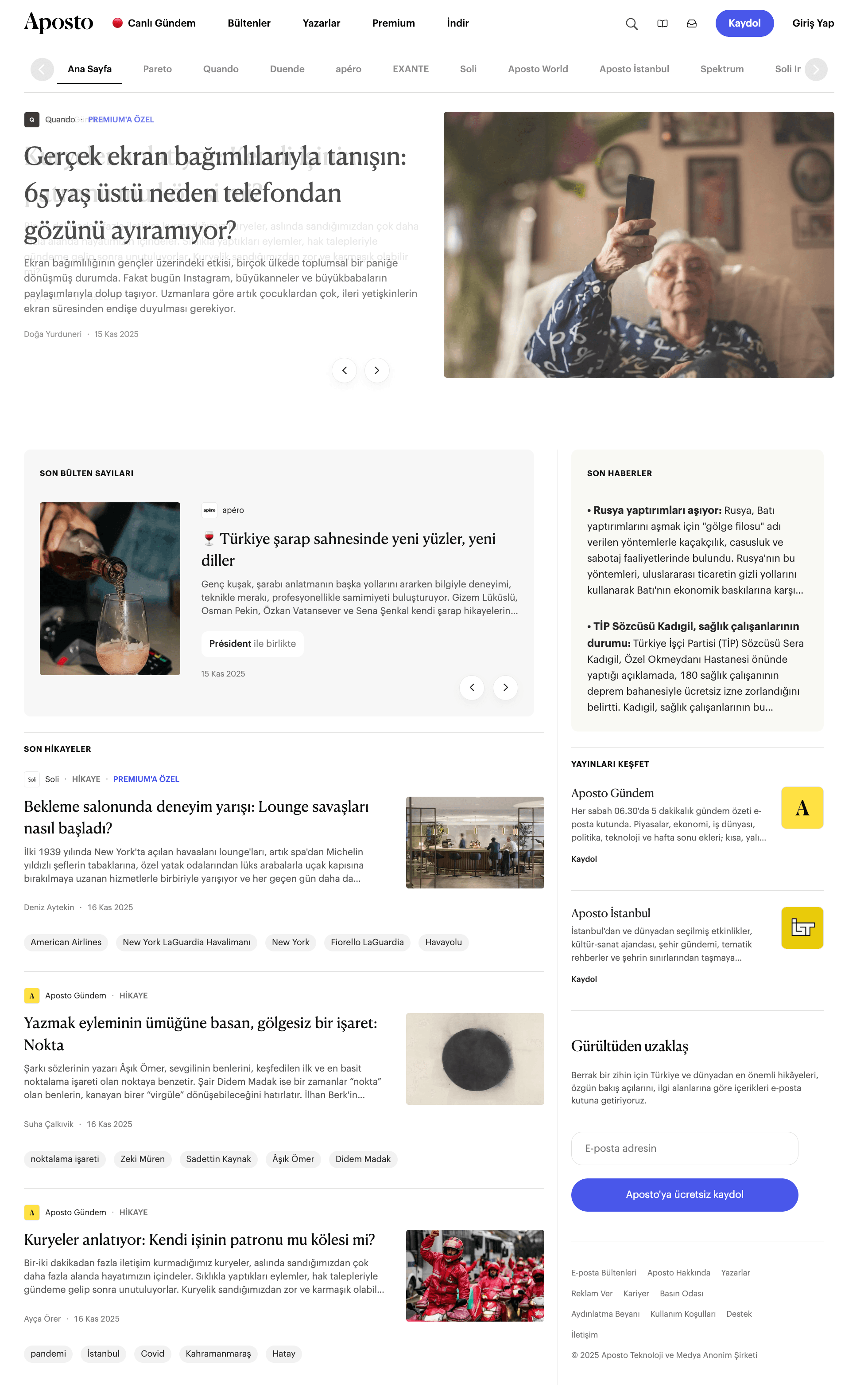 Aposto! cross-platform podcast and news experience